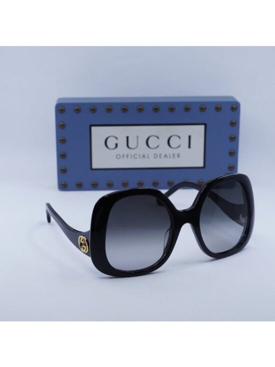Gucci GG1235S 001 Square Sunglasses - Black\\Grey main image 5